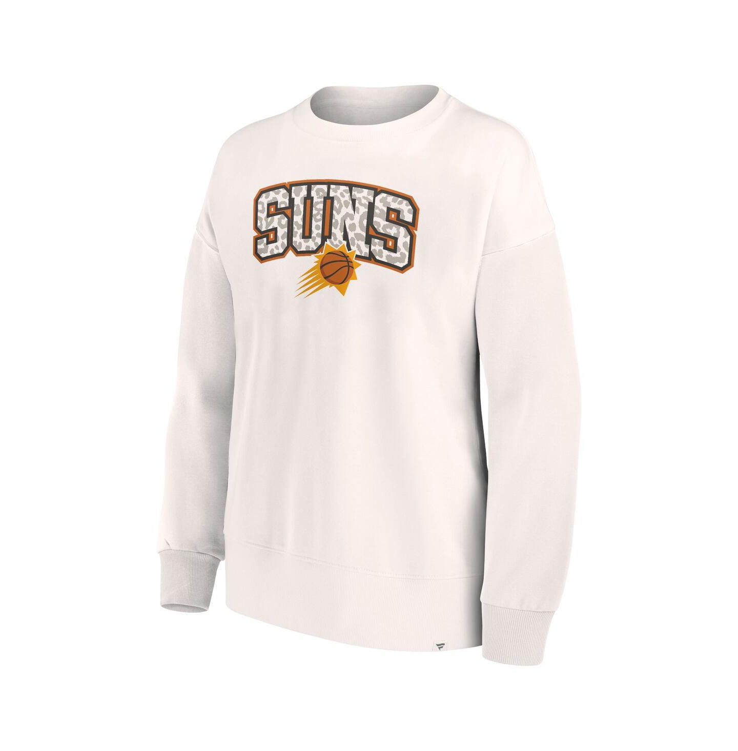 Женская толстовка Fanatics White Phoenix Suns Tonal Leopard Pullover — фото 3