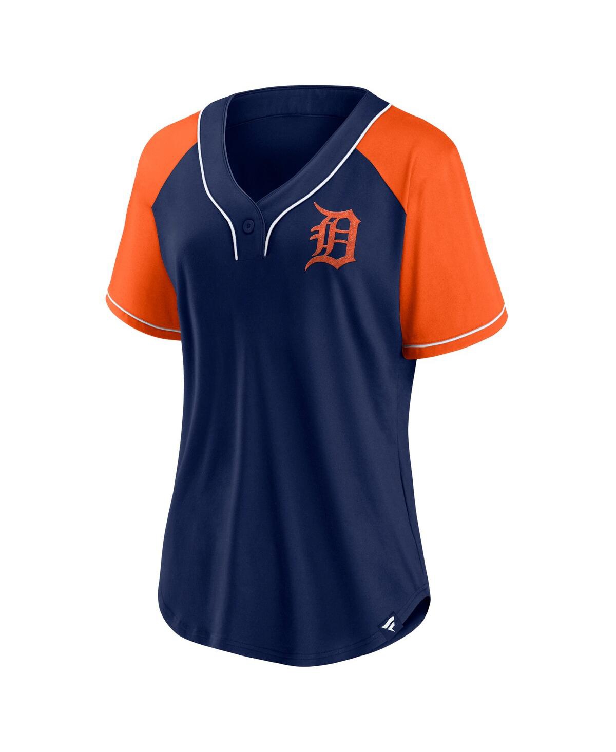 Fanatics Branded Navy Detroit Tigers Ultimate Style Raglan V-neck T-shirt In Navy