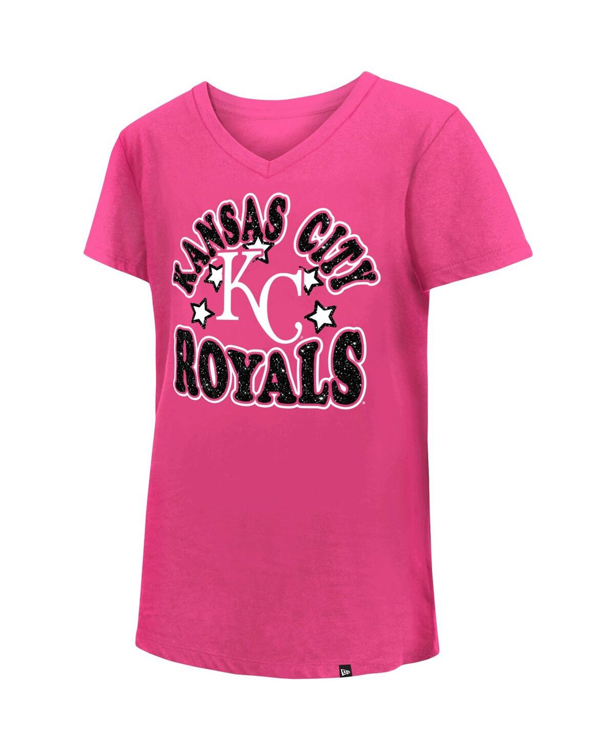 New Era Kids Big Girls Pink Kansas City Royals Jersey Stars V