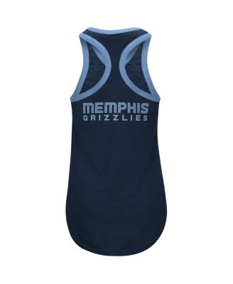Women's Navy Memphis Grizzlies Showdown Scoop-Neck Racerback Tank Top