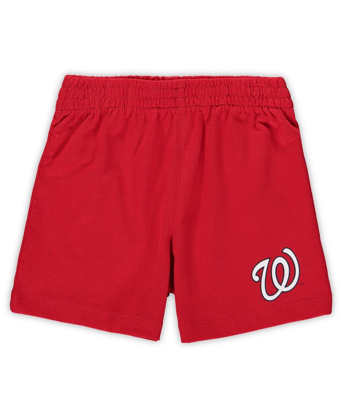 Shop Outerstuff Infant Boys And Girls White, Red Washington Nationals Position Player T-shirt And Shorts Set In White,red