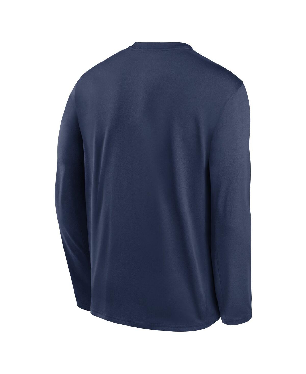 Men's NikeTampa Bay Rays Authentic Collection Team Logo Legend Performance Long Sleeve T-shirt - Navy