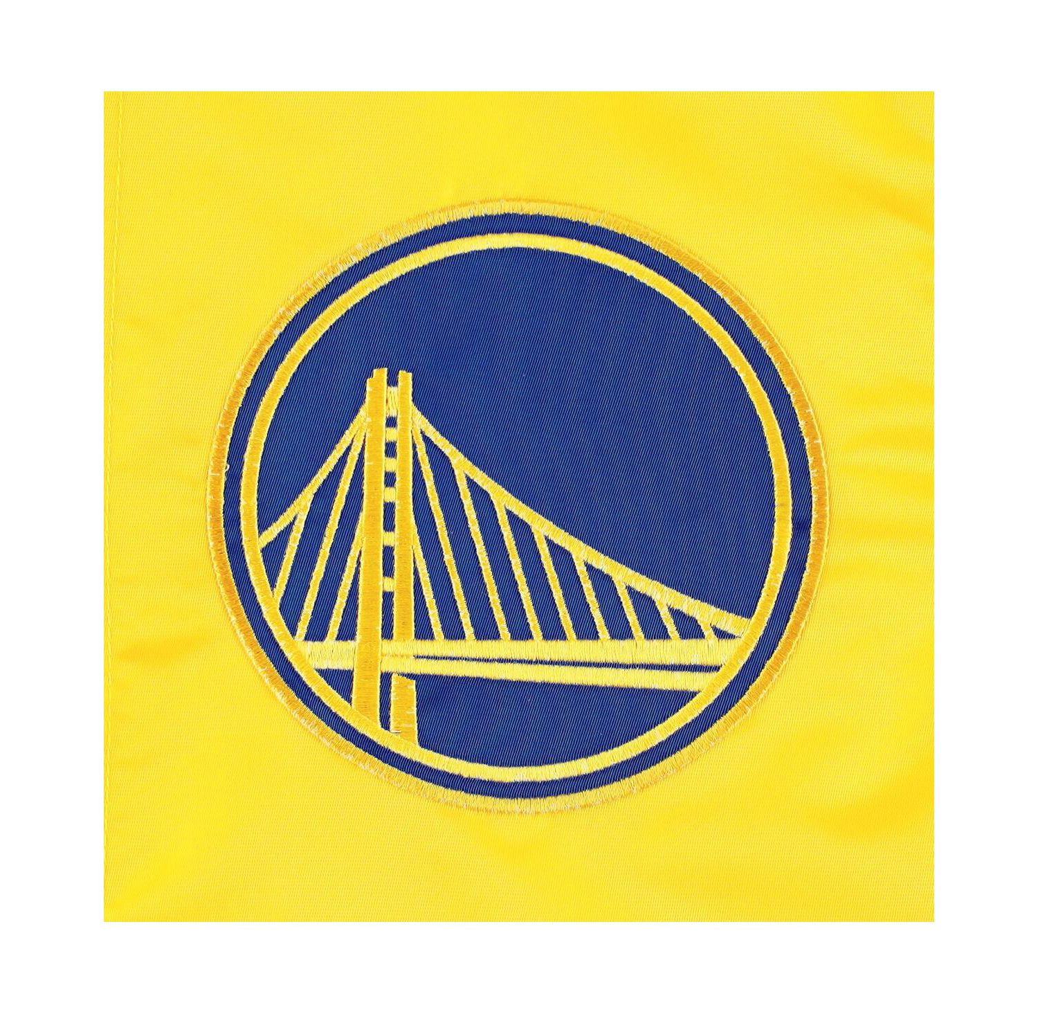 Men's Gold Golden State Warriors Slider Satin Full-Snap Varsity Jacket