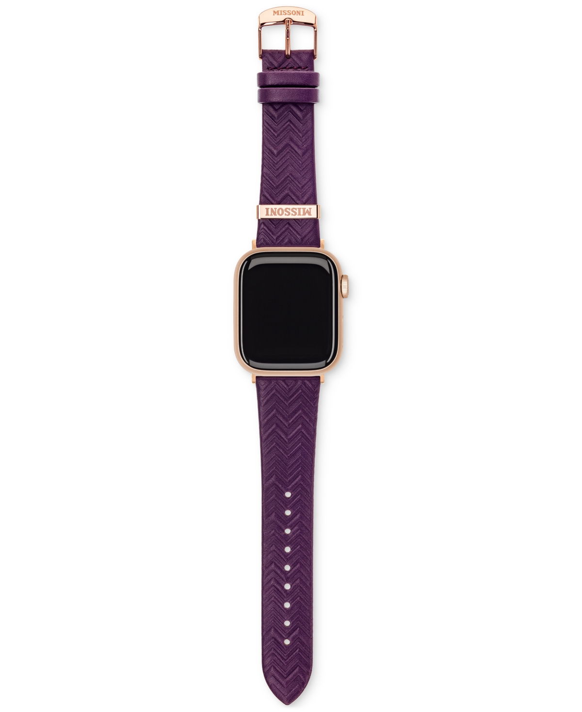 Shop Missoni Violet Zigzag Leather Strap For Apple Watch 38/40/41mm
