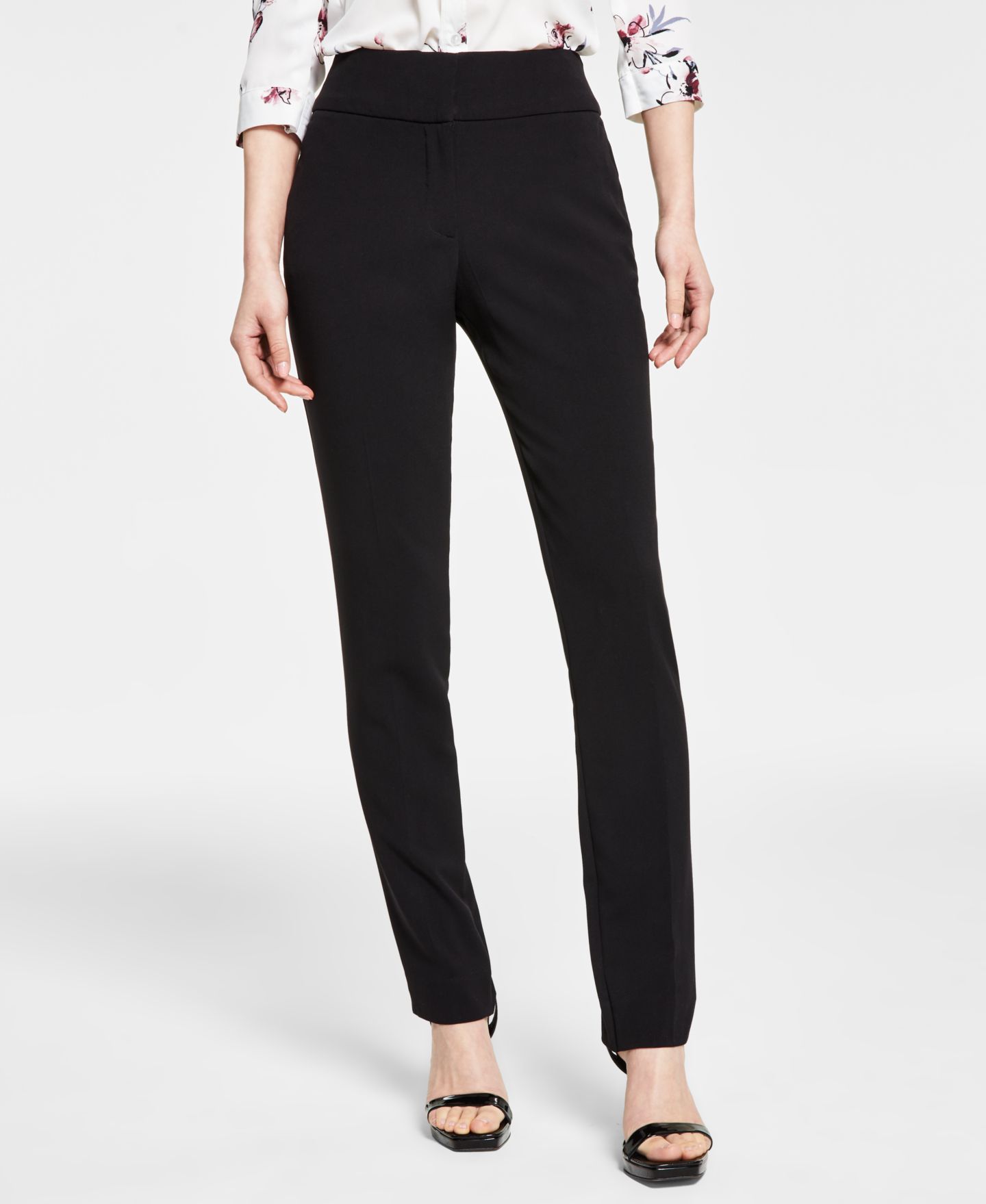 Женские брюки BCX Juniors' Straight-Leg Trouser, цвет: Чёрный — фото 1