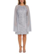 R&M Richards 100% Polyester Solid Gray Casual Dress Size 14 - 74% off