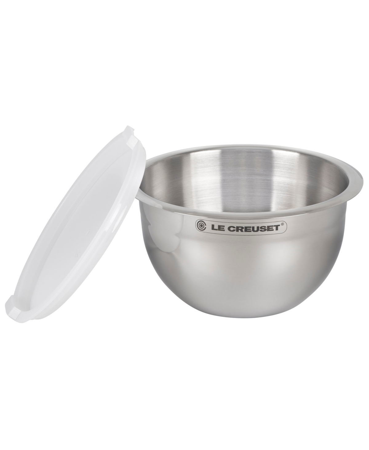 LE CREUSET SET OF 3 STAINLESS STEEL MIXING BOWLS WITH LIDS 