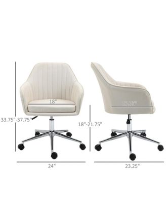 Office Computer Chair w/Tub Shape Design, & Lined Pattern Back,