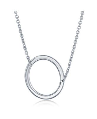 Sterling Silver Sideways Initial Necklace