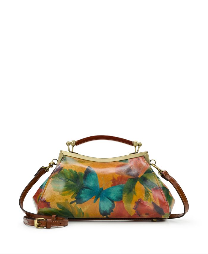 Patricia Nash Women's Kelmscott Frame Small Leather Satchel White Size Regular