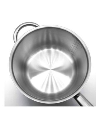 Megacasa 4 Quart Triple-Ply Stainless Steel Saucepan with Lid