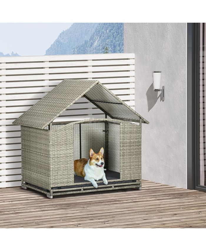 Wicker dog crate store medium