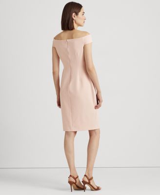 Lauren Ralph Lauren Women's Crepe Off-the-Shoulder Dress - Macy's