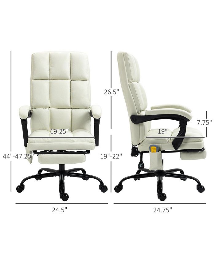 Vinsetto HighBack Vibration Massaging Office Chair, Reclining Office