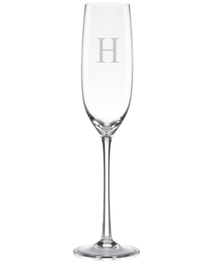 Lenox Tuscany Monogram Stemware Set of 4 Block Letter Flutes