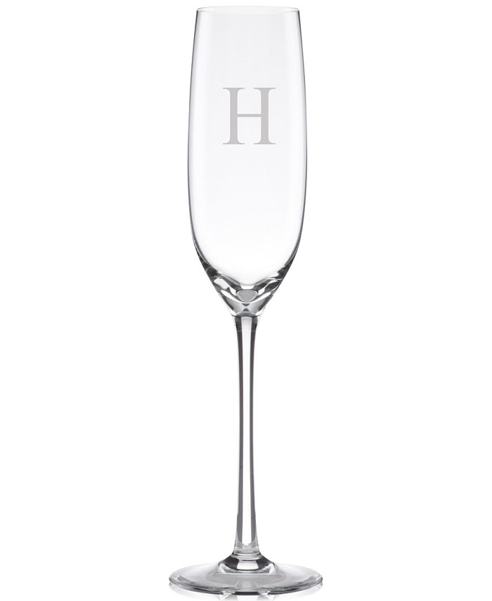 Lenox Tuscany Monogram Stemware, Set of 4 Block Letter Flutes Macy's