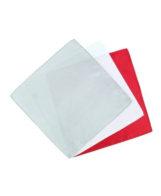 Men's The Gatsby 12 inch Solid Silk Pocket Square Trio