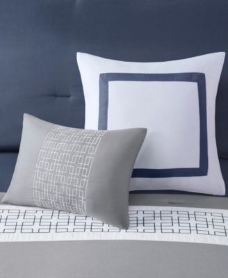 Powell Embroidered 8 Piece Comforter Set, King