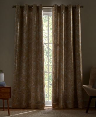 CLOSEOUT! Tommy Hilfiger Tropical Floral Grommet Room Darkening 2-Piece Curtain Panel, 50" x 108"