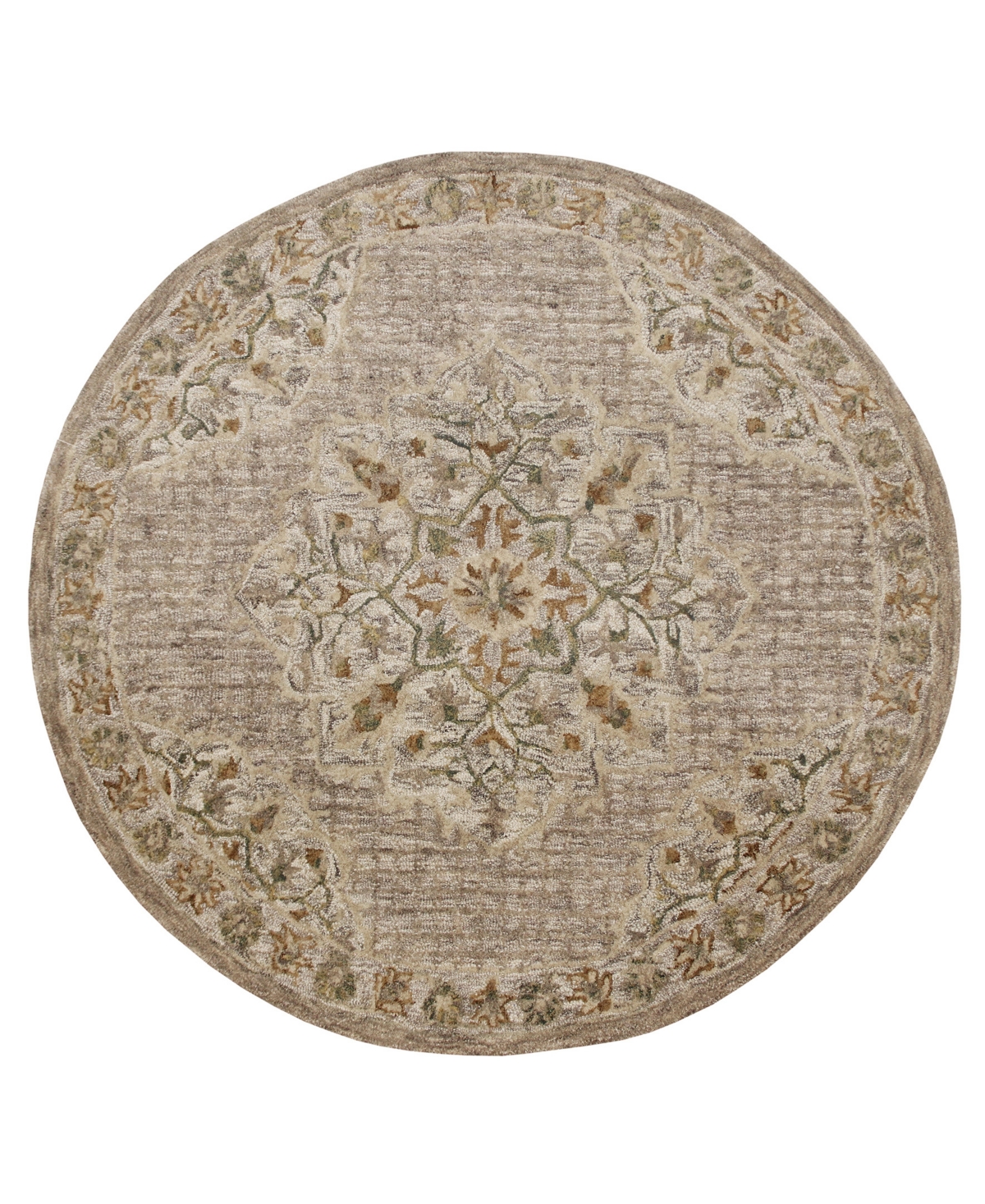 Lr Home Sweet Sinuo54120 4' X 4' Round Area Rug In Beige