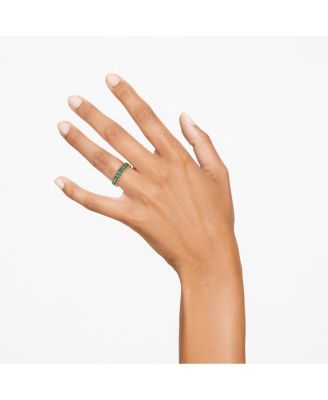 Crystal Baguette Cut Green Matrix Ring