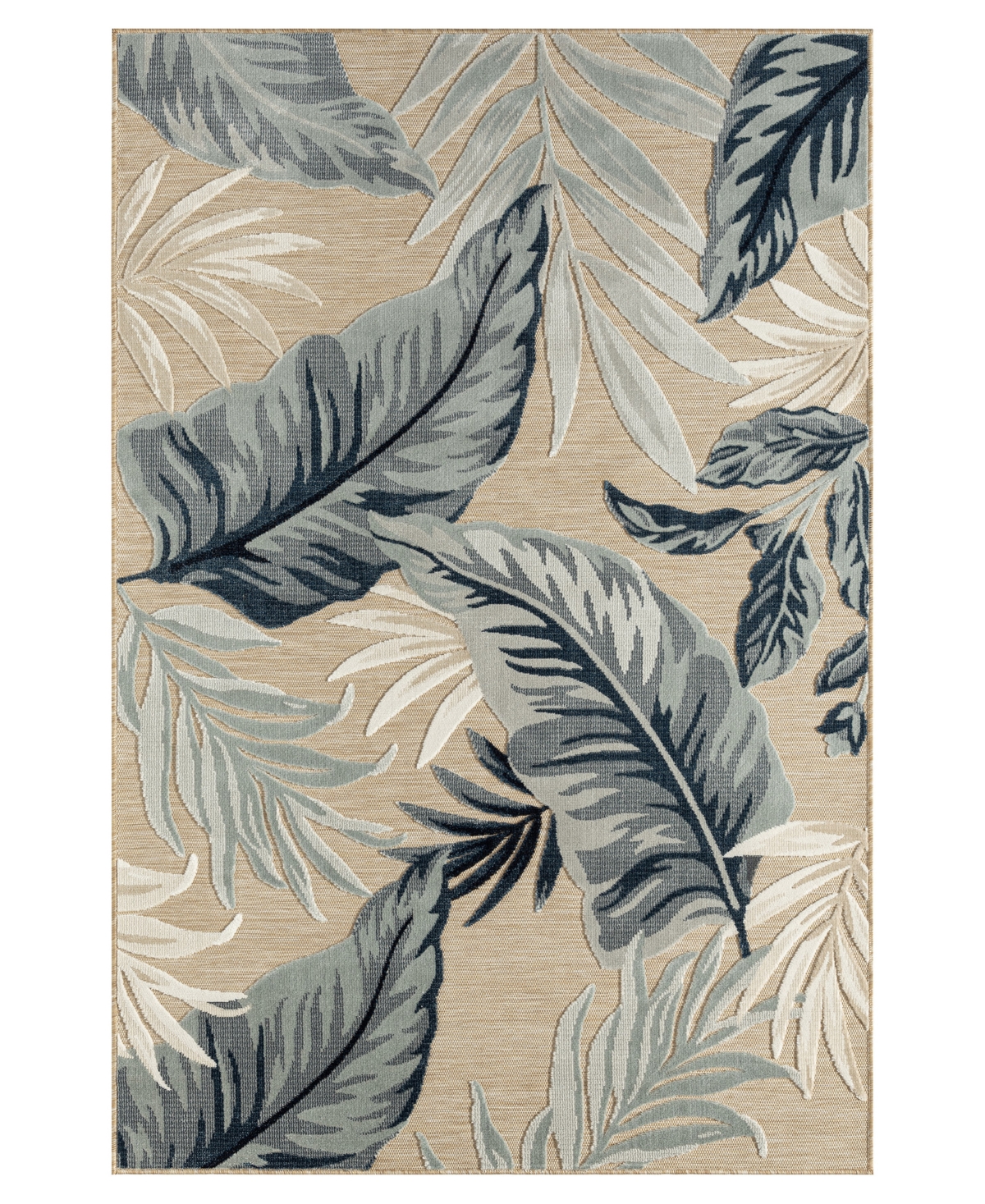 Lr Home Vance Vernd8210a 7'9" X 9'9" Outdoor Area Rug In Blue,beige