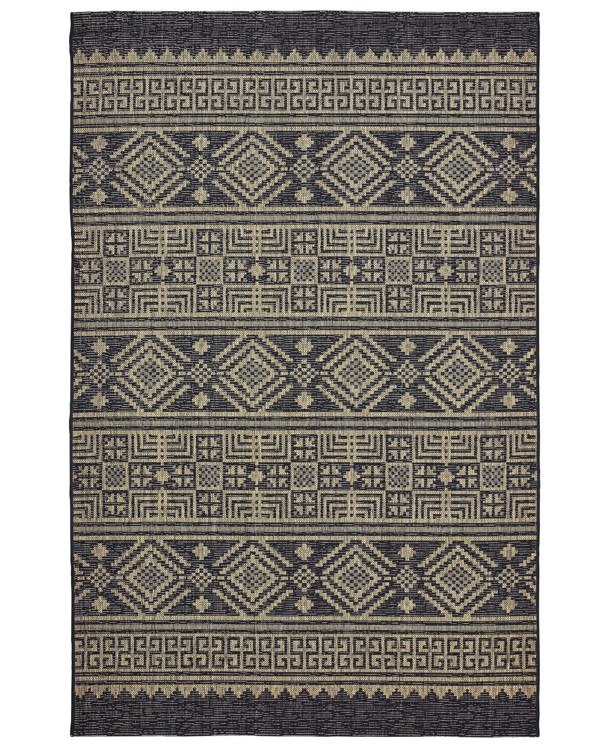 Lr Home Closeout!  Sunny Sunsh81241 5' X 8' Outdoor Area Rug In Black
