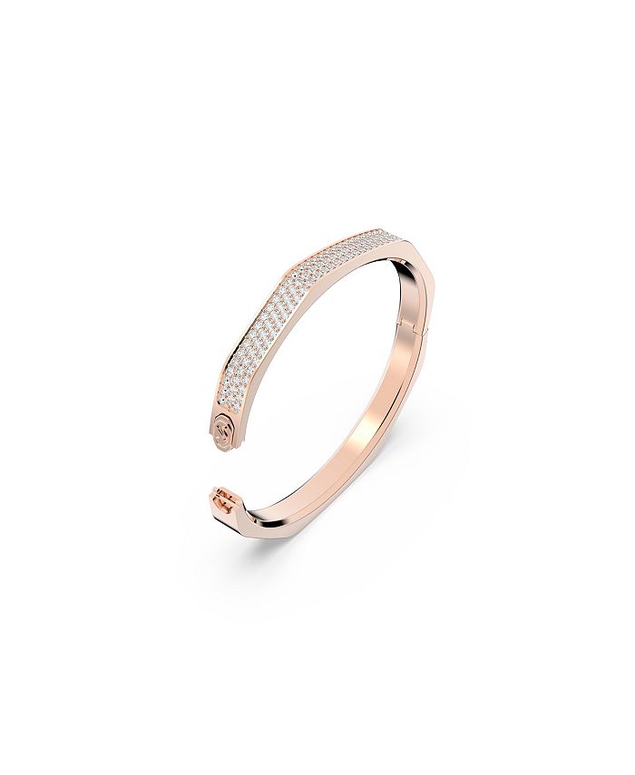 Swarovski Crystal Dextera Bangle Octagon Shape Pave Medium White Rose ...