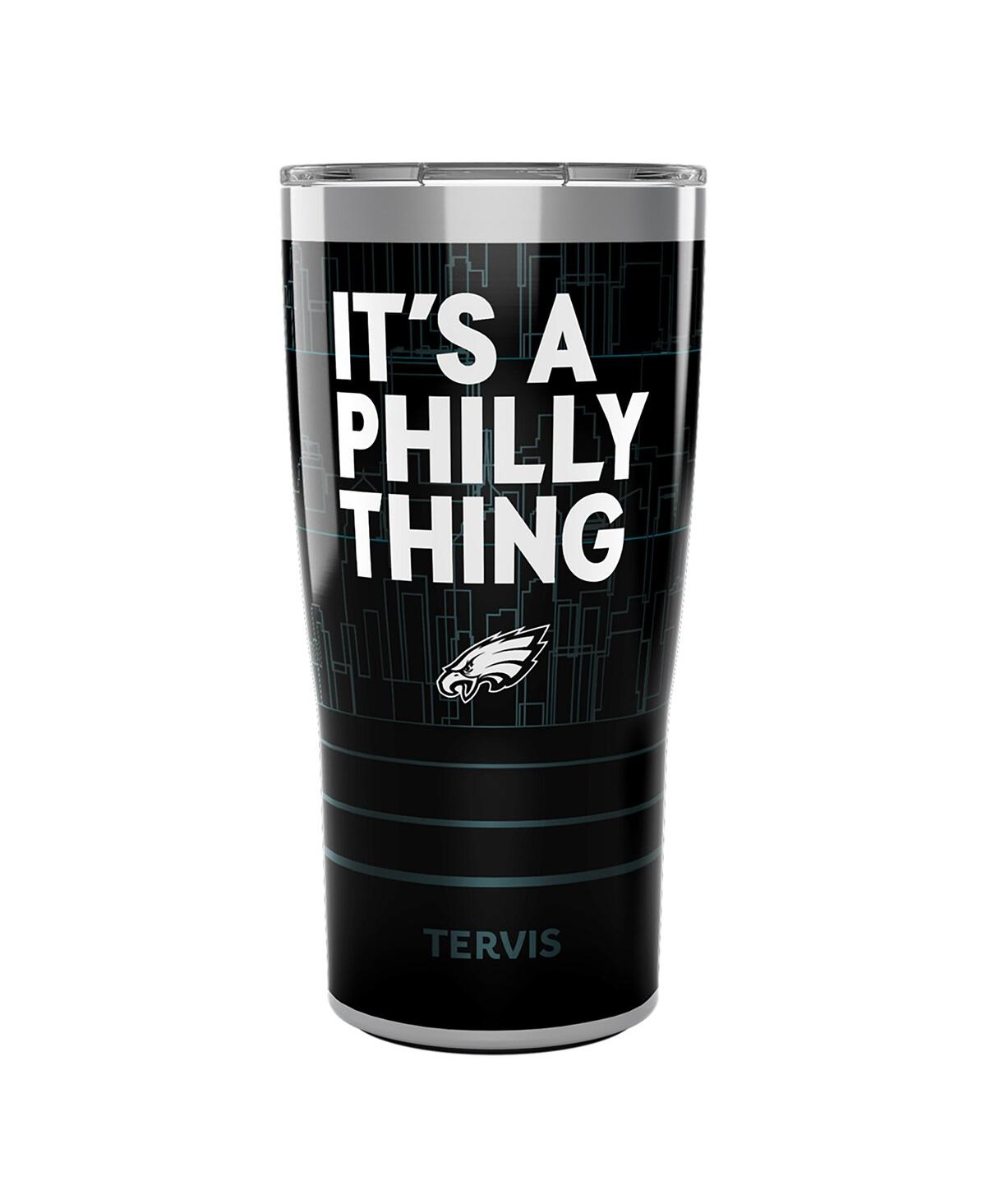 Tervis Tumbler Philadelphia Eagles 20 oz Philly Thing Slider Lid Stainless Steel Tumbler In Black,white