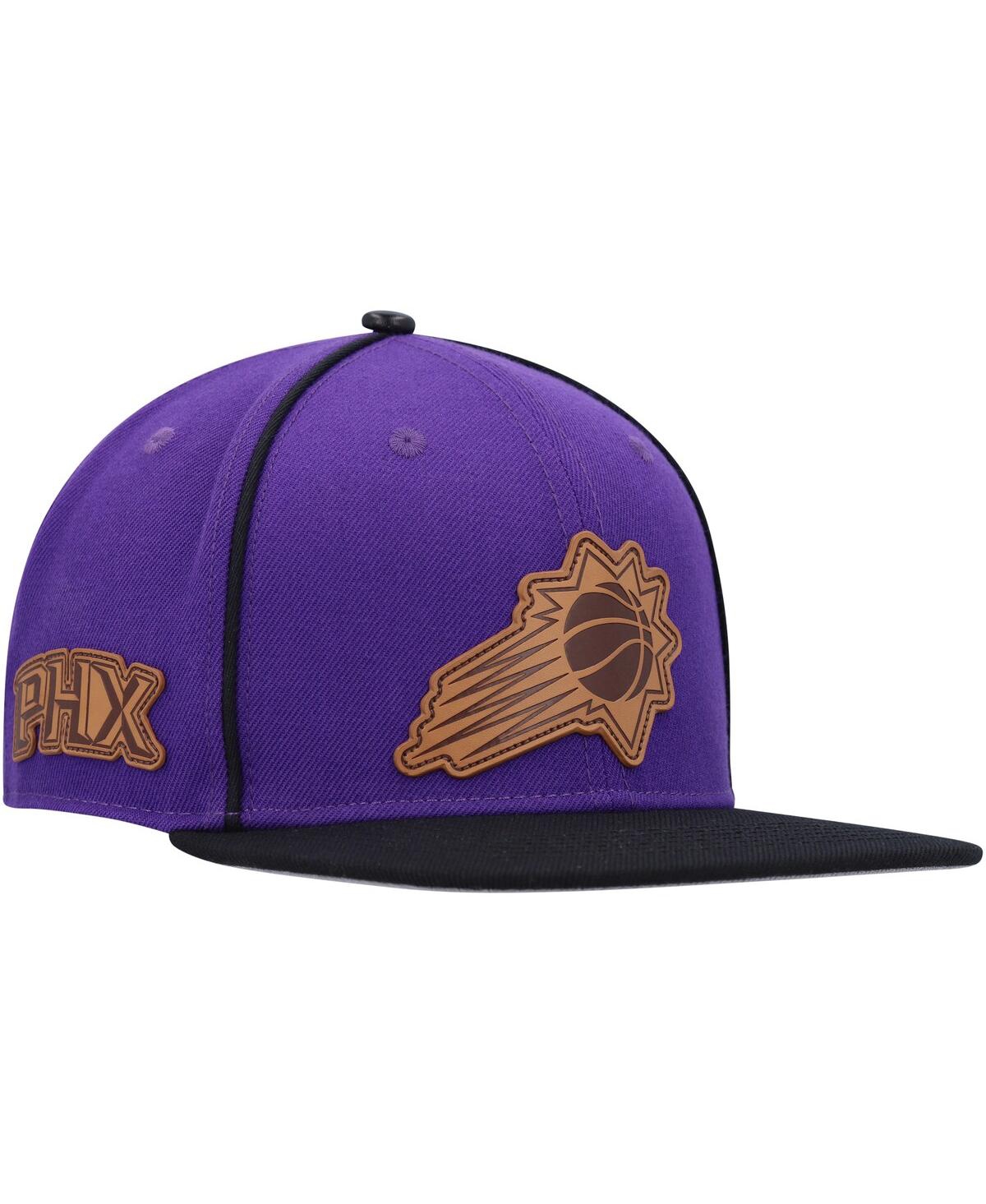 Shop Pro Standard Men's  Purple, Black Phoenix Suns Heritage Leather Patch Snapback Hat In Purple,black