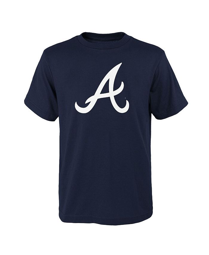 Men's Atlanta Braves Navy Big Logo Button-Up Shirt