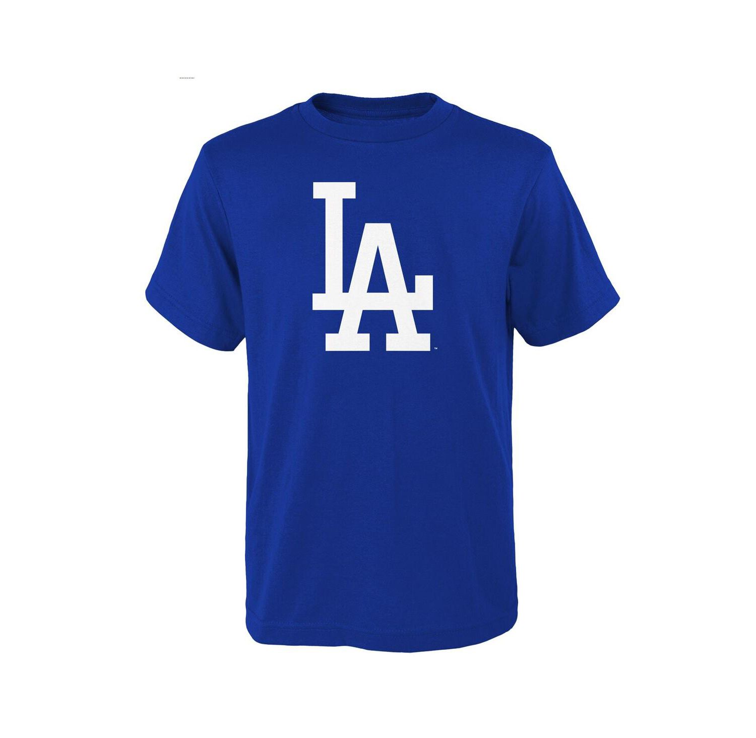 Big Boys and Girls Royal Los Angeles Dodgers Logo Primary Team T-shirt