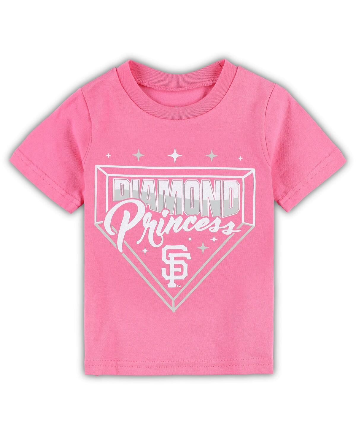 Outerstuff Babies' Toddler Girls Pink Houston Astros Diamond Princess T-shirt