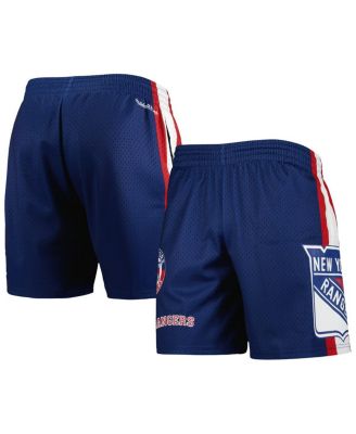 Men's Mitchell & Ness Navy New York Rangers City Collection Mesh Shorts ...