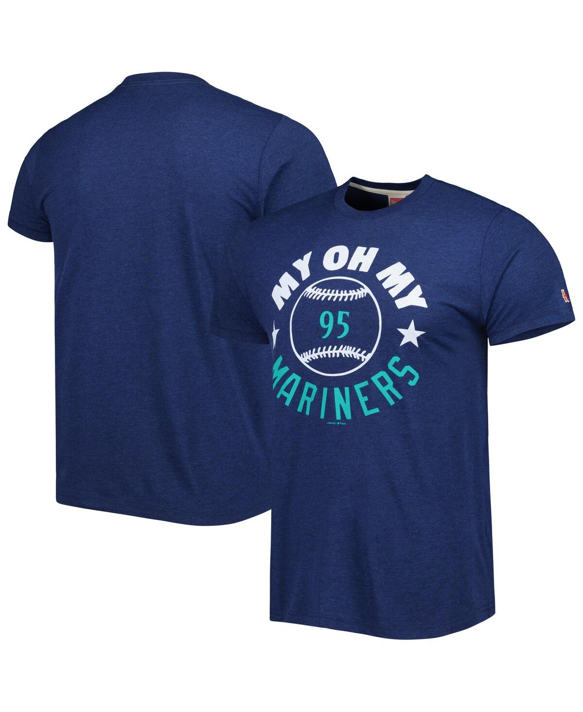 Men's Homage Navy Seattle Mariners Hyper Local Tri-Blend T-shirt - Navy
