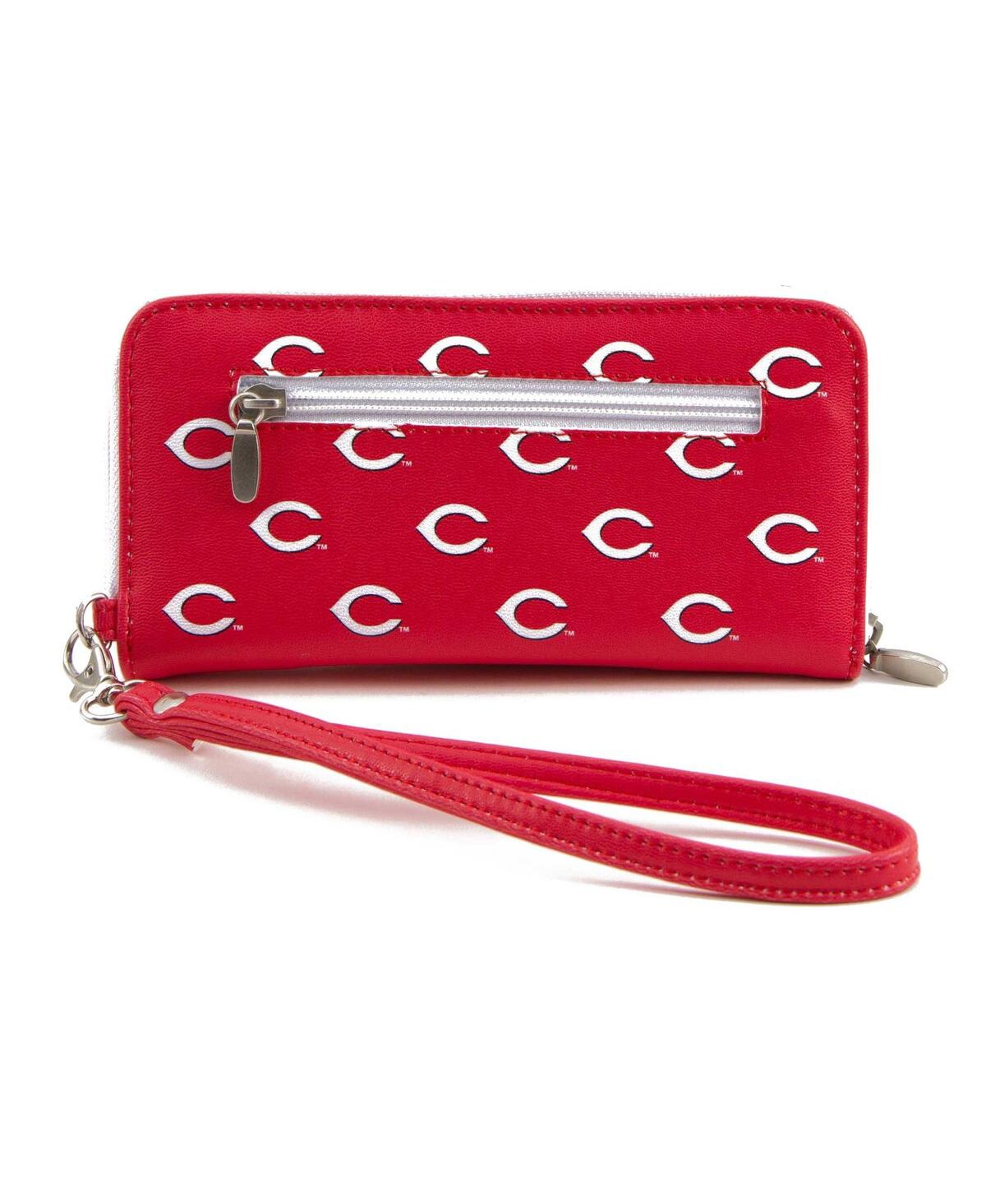 Women's Cincinnati Reds Zip-Around Wristlet Wallet - Red