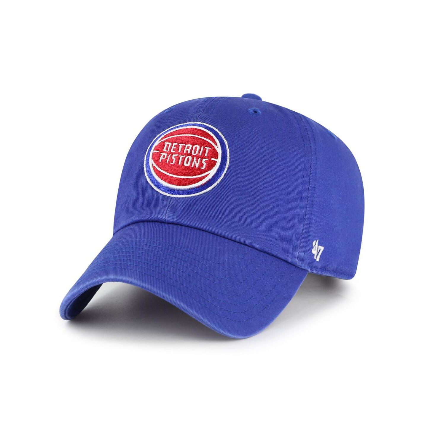 Мужская кепка '47 Brand Blue Detroit Pistons Team Logo Clean Up Adjustable Hat — фото 2