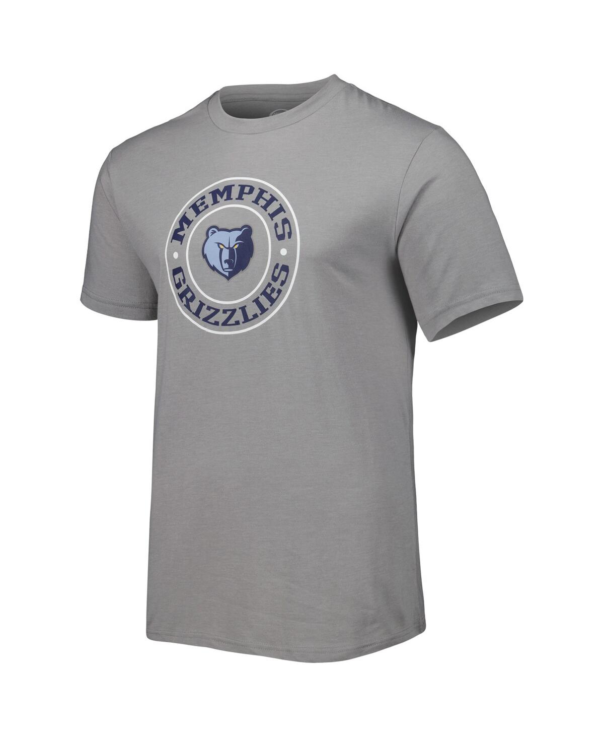 Shop Concepts Sport Men's  Gray And Navy Memphis Grizzlies T-shirt And Shorts Sleep Set In Gray,navy
