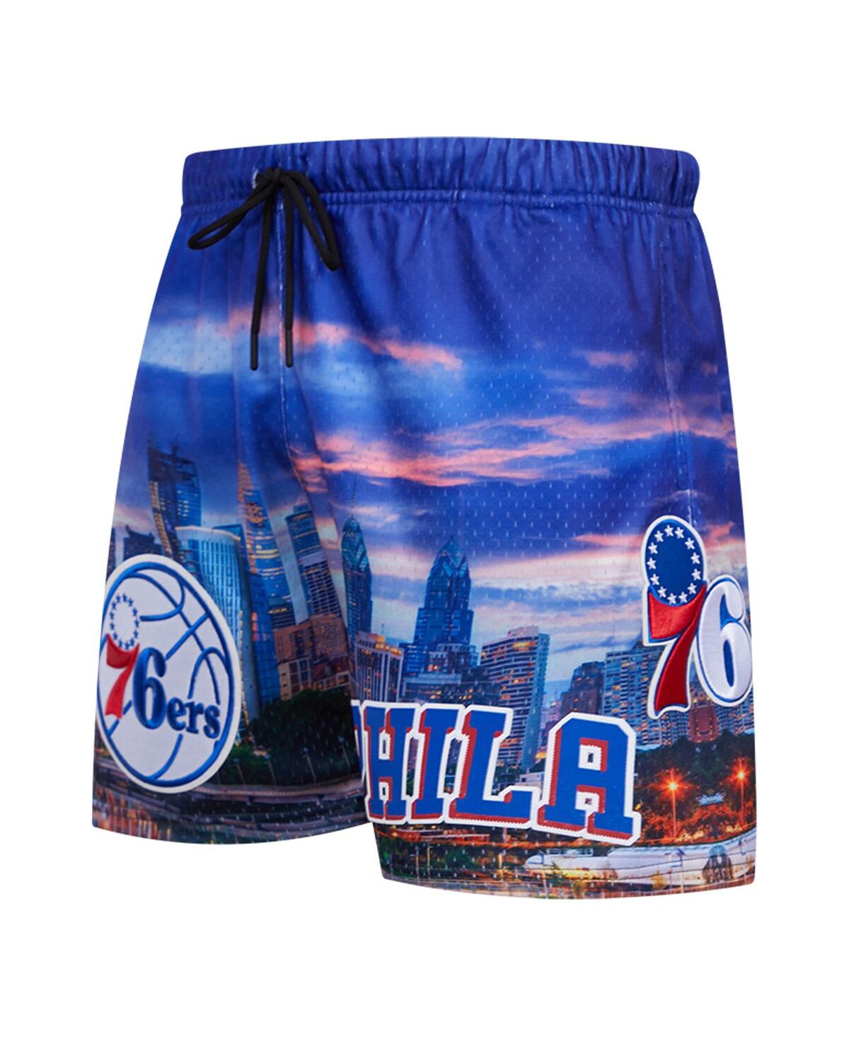 Pro Standard Philadelphia 76ers Cityscape Shorts In Blue