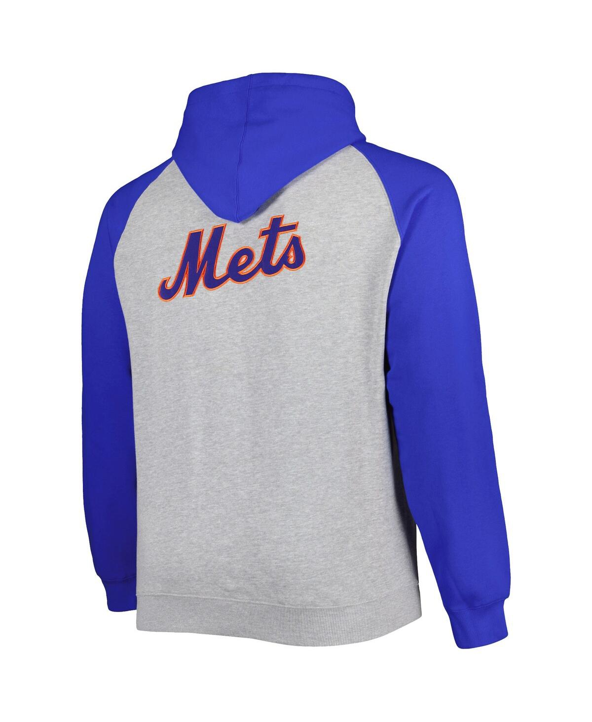 New York Mets Big & Tall Pullover Sweatshirt - Royal/White