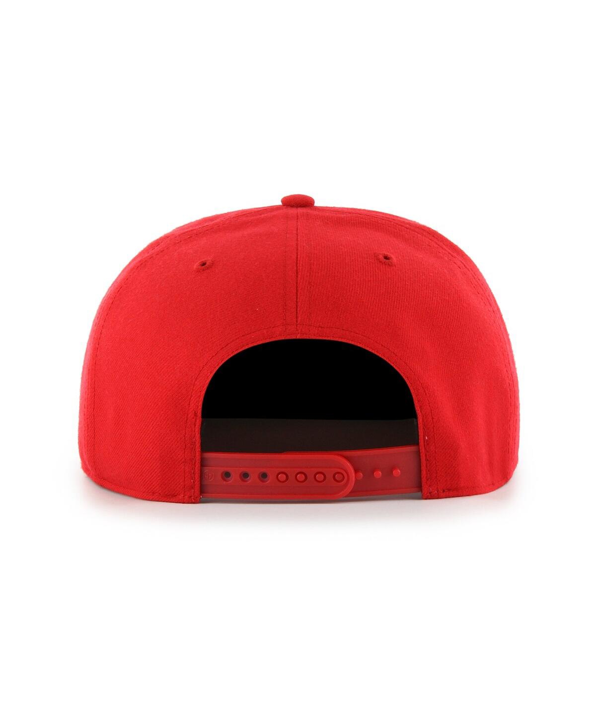 Men's '47 BrandHouston Rockets High Post Captain Snapback Hat - Red