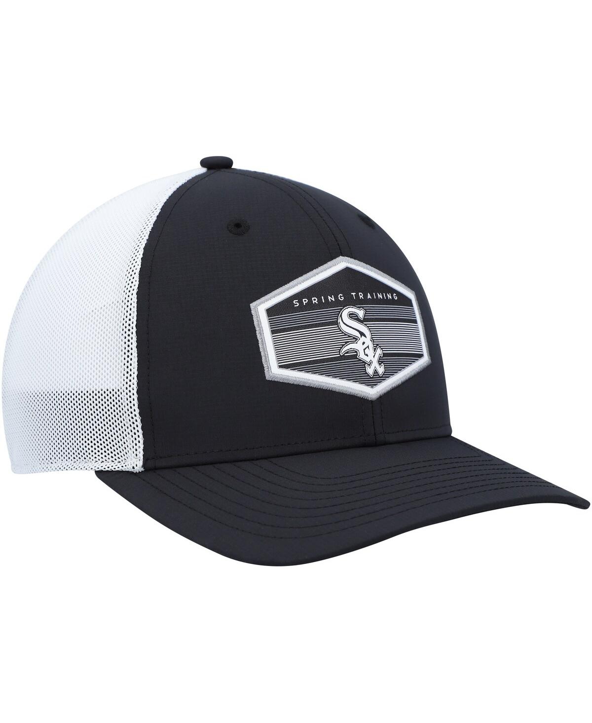 47 Brand Men's ' Black, White Chicago White Sox Spring Training Burgess Trucker Snapback Hat In Black,white