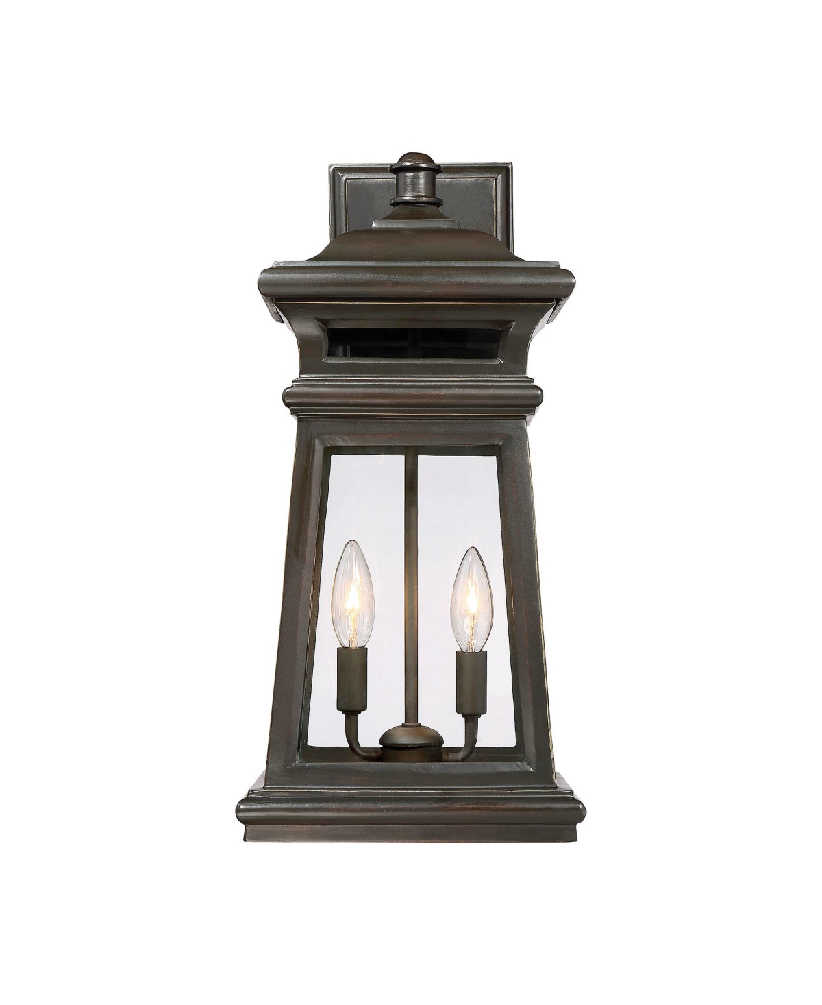 Taylor 2-Light Outdoor Wall Lantern in English Bronze with Gold - English bronze/gold