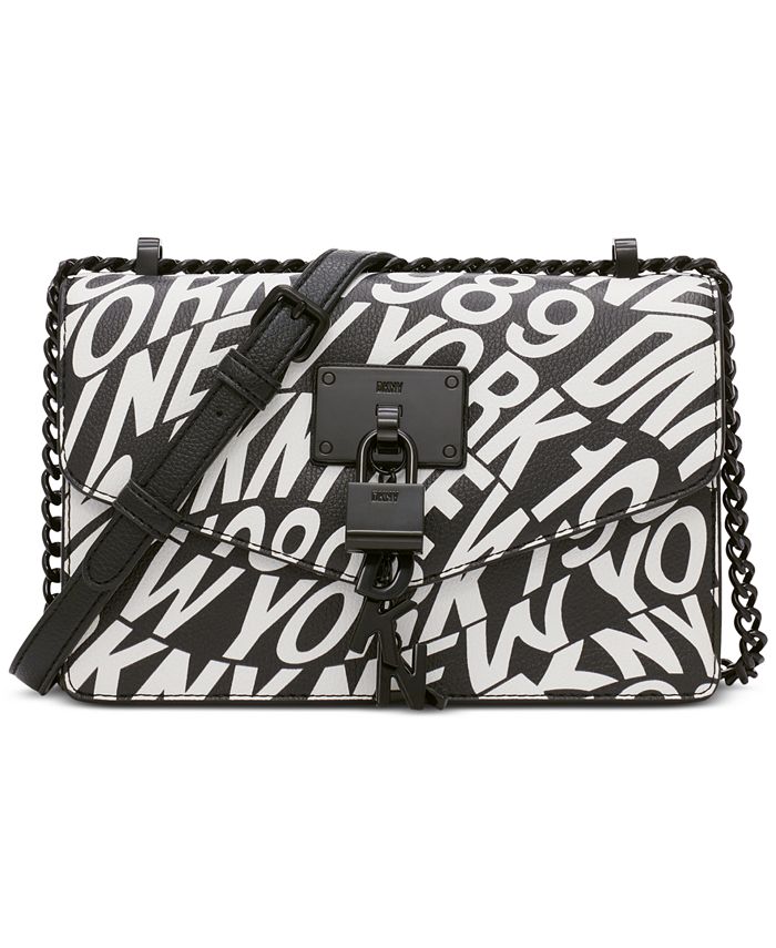 DKNY Elissa Leather Graffiti Logo Chain Strap Shoulder Bag, Created for  Macy's - Macy's
