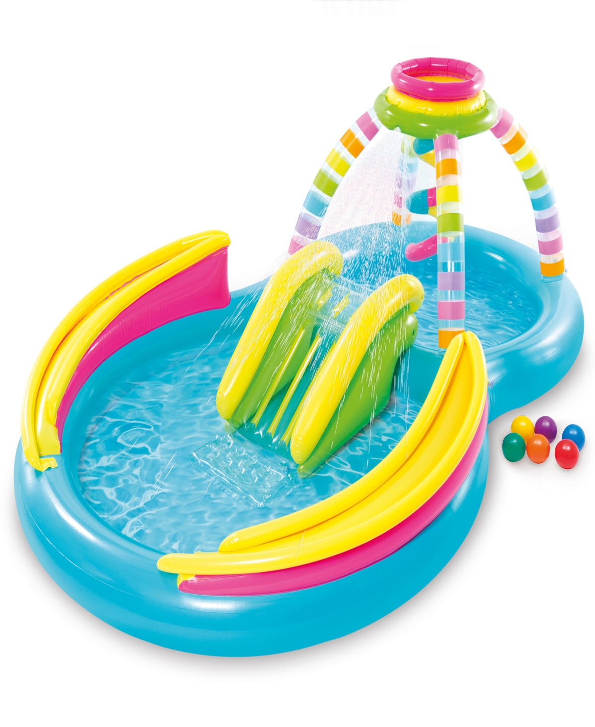Intex Babies' Rainbow Funnel Inflatable Play Center In Multi