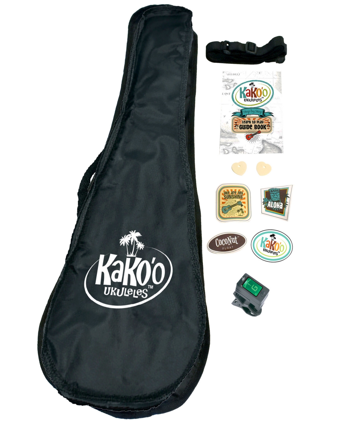 Kako'o Music Seafoam Green Wooden Ukulele Set In Multi