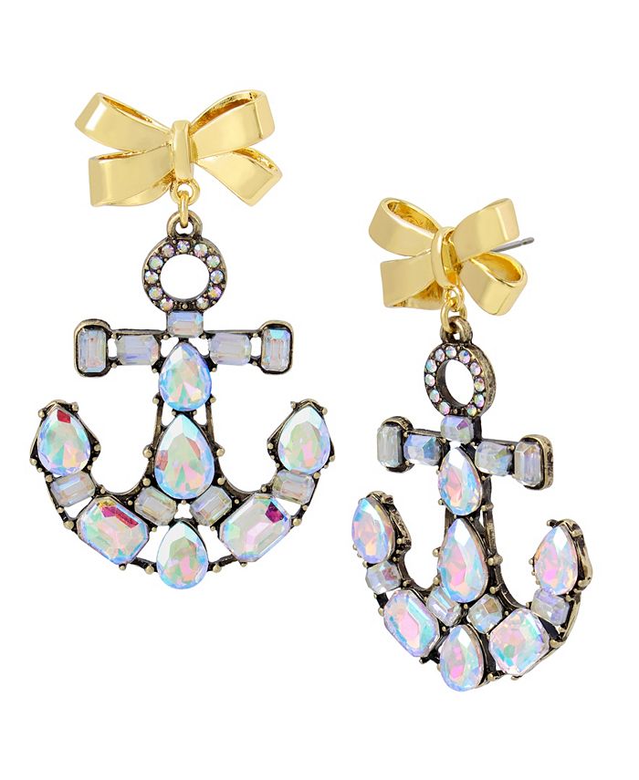 Betsey johnson anchor store earrings