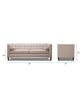 Jack 84" Modern Tuxedo Tufted Sofa
