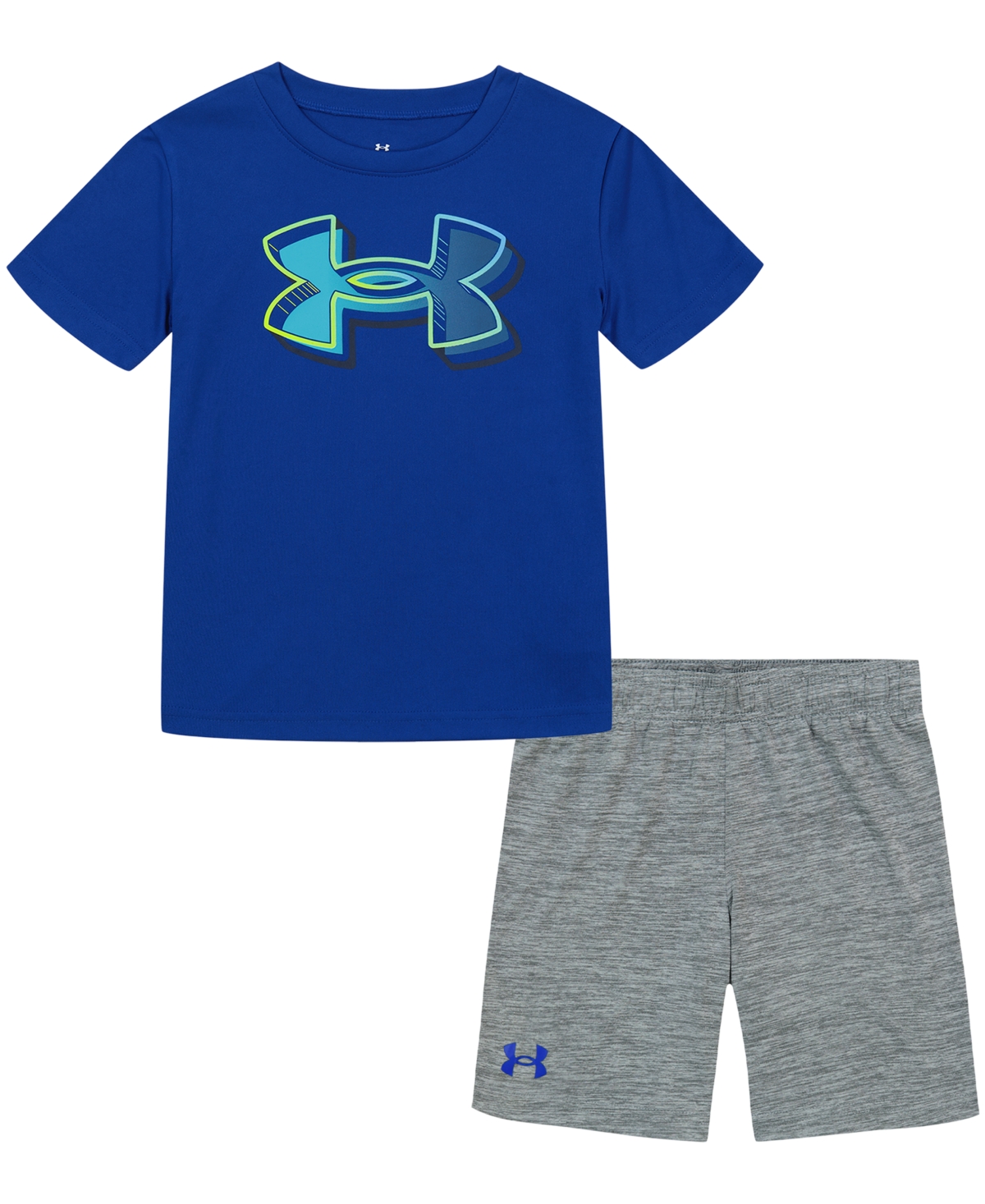 Under Armour Toddler Boys Pop Out Logo T-shirt And Shorts Set In Royal