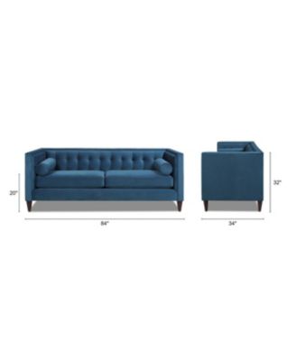 Jack 84" Modern Tuxedo Tufted Sofa